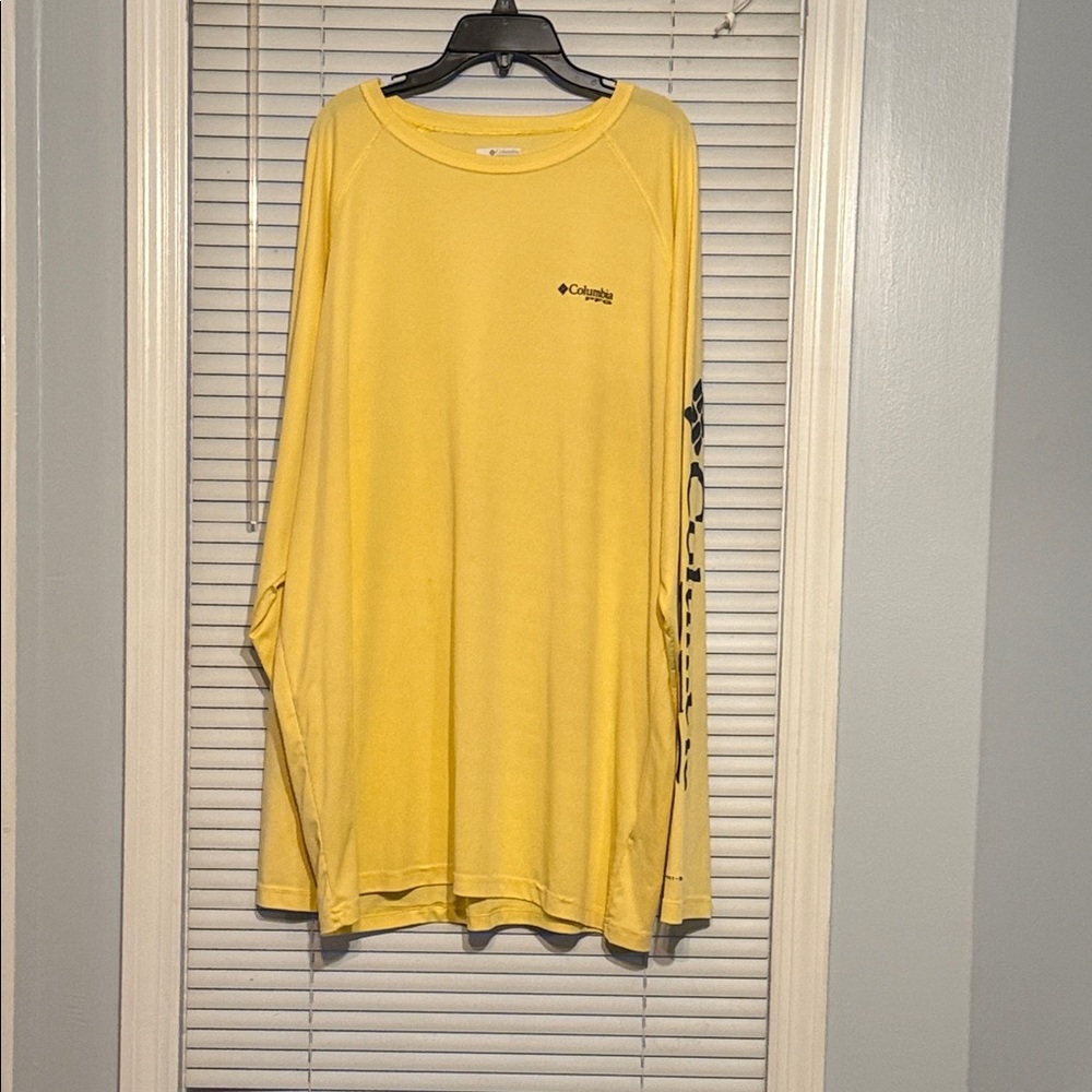 Columbia PFG Sunlit Yellow Long Sleeve Omni ShadeTee